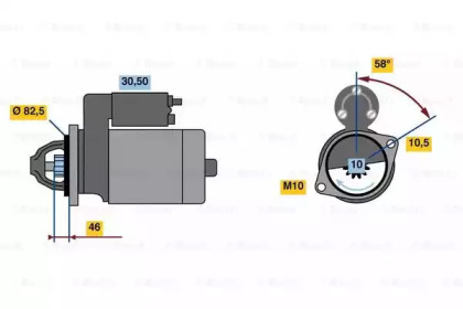 Стартер BOSCH 0 986 023 680