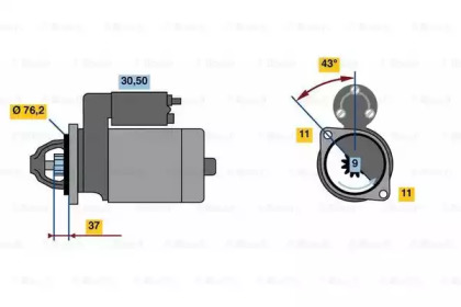 Стартер BOSCH 0 986 023 730