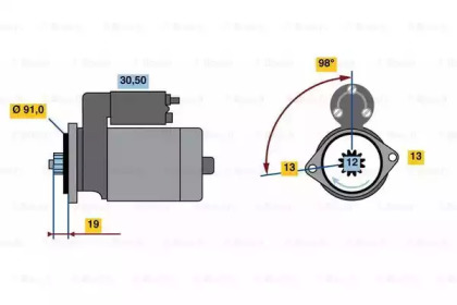 Стартер BOSCH 0 986 023 840