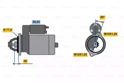 Стартер BOSCH 0 986 023 980