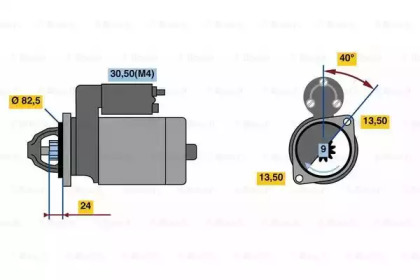 Стартер BOSCH 0 986 024 080