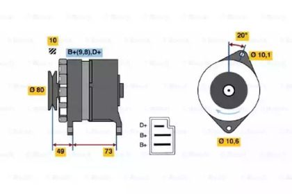 Генератор BOSCH 0 986 030 120