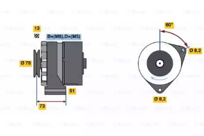 Генератор BOSCH 0 986 030 670