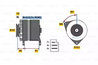 Генератор BOSCH 0 986 030 760