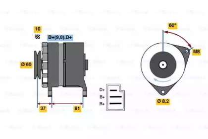 Генератор BOSCH 0 986 030 780