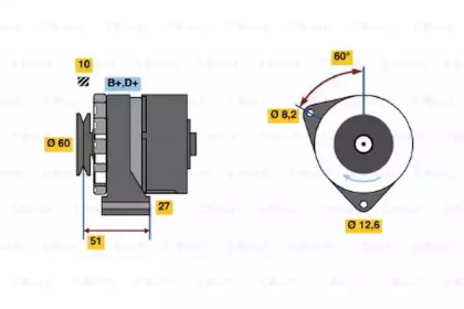 Генератор BOSCH 0 986 031 280