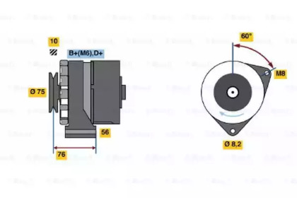 Генератор BOSCH 0 986 031 360