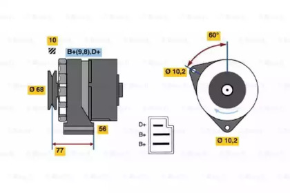 Генератор BOSCH 0 986 031 420