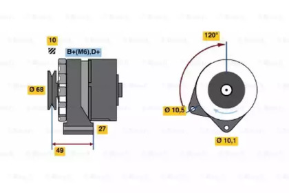 Генератор BOSCH 0 986 031 460