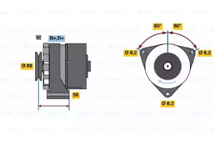 Генератор BOSCH 0 986 031 540