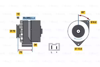 Генератор BOSCH 0 986 031 670