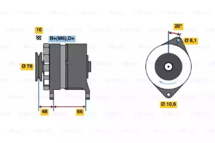 Генератор BOSCH 0 986 031 740