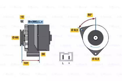 Генератор BOSCH 0 986 031 831