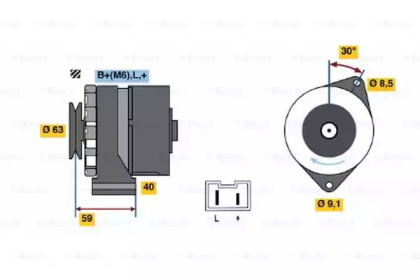 Генератор BOSCH 0 986 032 261