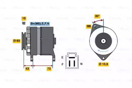 Генератор BOSCH 0 986 032 591