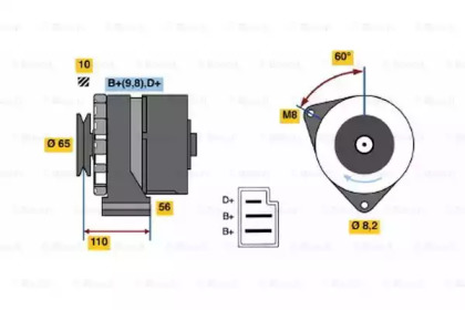 Генератор BOSCH 0 986 033 760