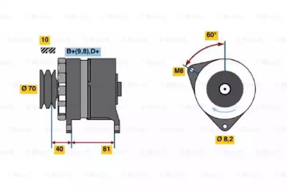 Генератор BOSCH 0 986 033 240