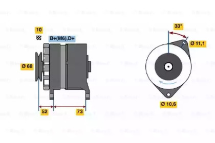 Генератор BOSCH 0 986 033 250