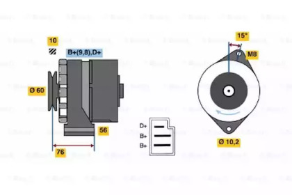 Генератор BOSCH 0 986 033 260