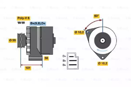 Генератор BOSCH 0 986 033 730