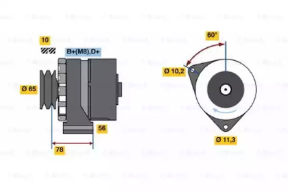 Генератор BOSCH 0 986 034 120