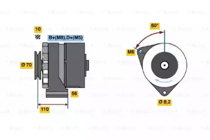 Генератор BOSCH 0 986 034 150