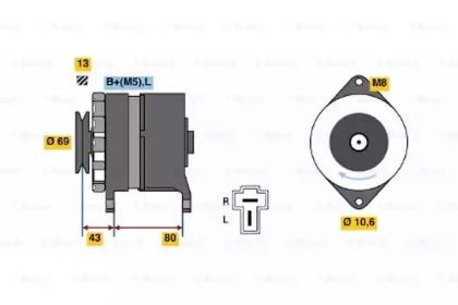 Генератор BOSCH 0 986 034 301