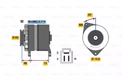 Генератор BOSCH 0 986 034 341