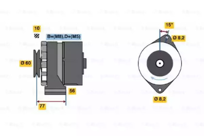 Генератор BOSCH 0 986 034 550