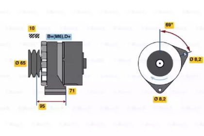 Генератор BOSCH 0 986 034 710