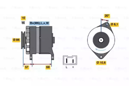 Генератор BOSCH 0 986 034 861