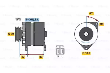 Генератор BOSCH 0 986 035 331