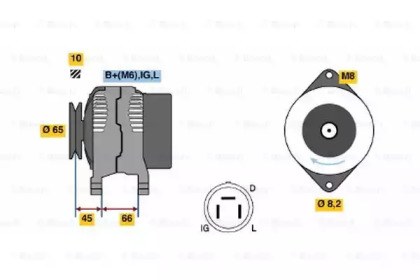 Генератор BOSCH 0 986 035 461