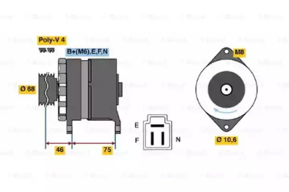 Генератор BOSCH 0 986 035 511