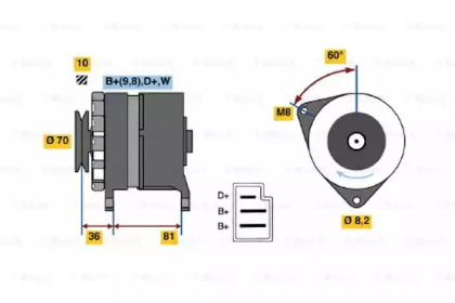 Генератор BOSCH 0 986 036 010