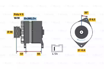 Генератор BOSCH 0 986 036 480