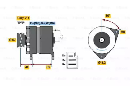 Генератор BOSCH 0 986 036 581