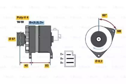 Генератор BOSCH 0 986 036 611