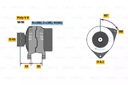 Генератор BOSCH 0 986 036 690