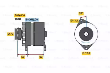 Генератор BOSCH 0 986 036 780