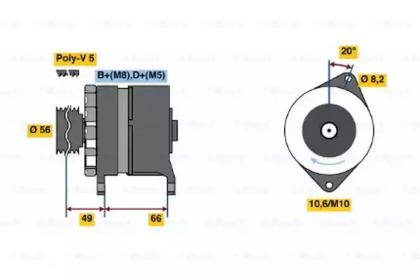 Генератор BOSCH 0 986 036 831