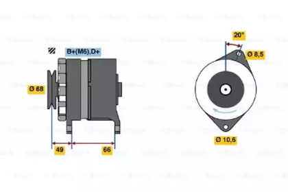 Генератор BOSCH 0 986 036 841