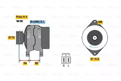 Генератор BOSCH 0 986 037 061