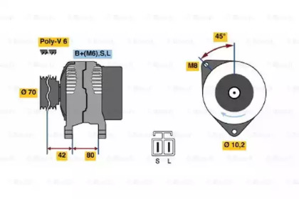 Генератор BOSCH 0 986 037 071