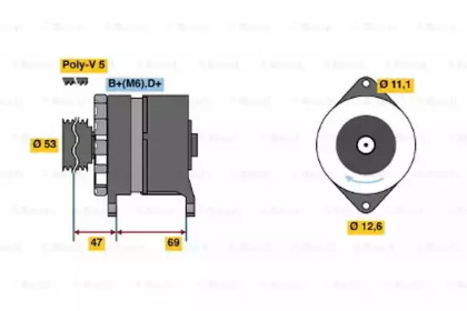 Генератор BOSCH 0 986 037 120