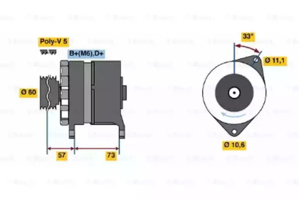 Генератор BOSCH 0 986 037 130