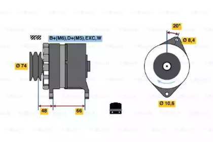 Генератор BOSCH 0 986 037 241