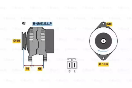 Генератор BOSCH 0 986 037 691