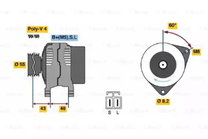 Генератор BOSCH 0 986 037 731