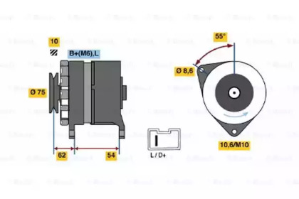 Генератор BOSCH 0 986 037 791